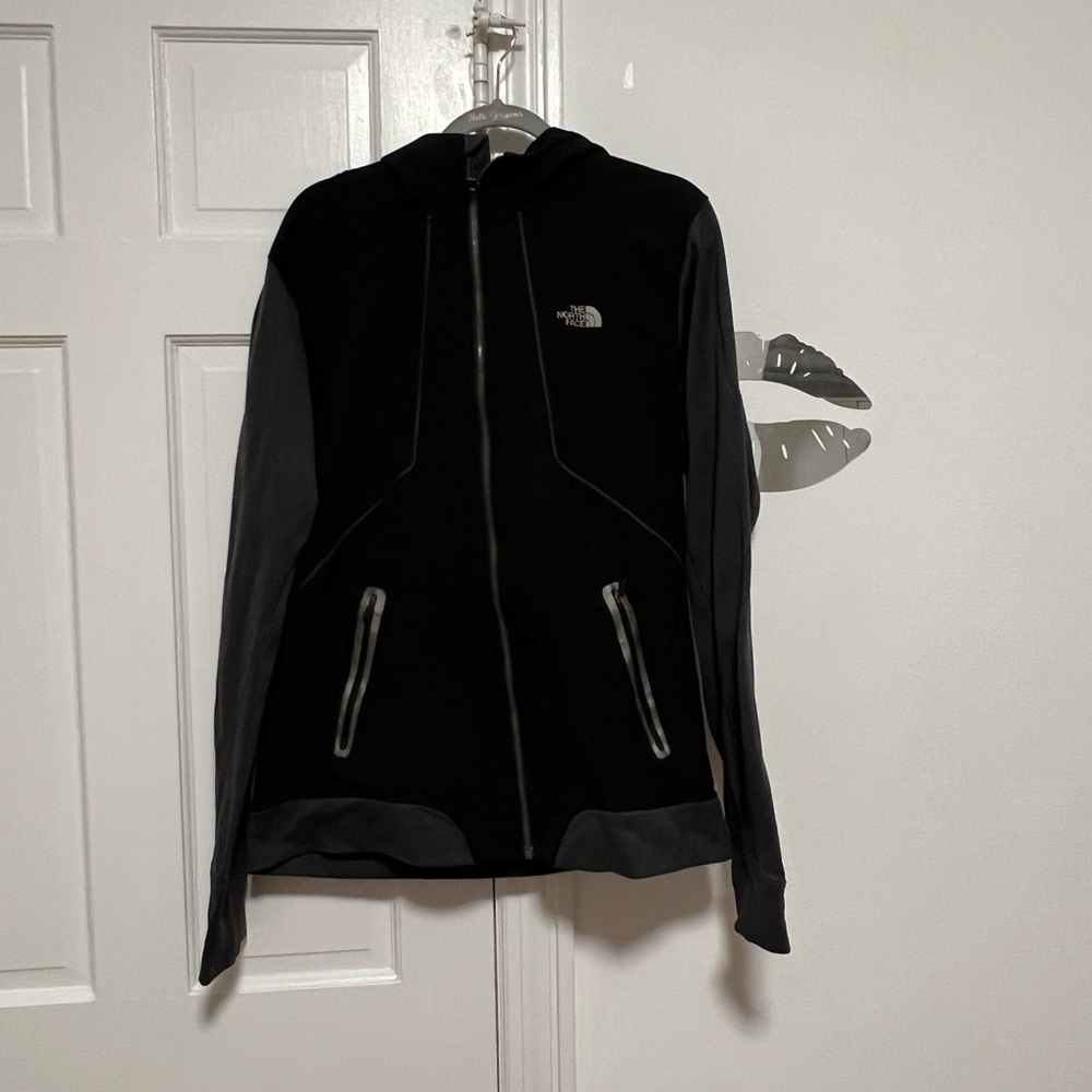 The North Face Mens Black and Gray Zip Up Size Large